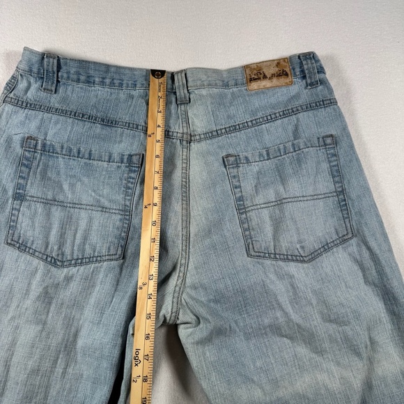 Dodeca Jeans Mens 40x32 Blue Wide Leg High Rise Light Wash - Picture 8 of 11